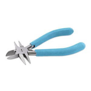 MultiPliers 3in1, Pacific Blue Vinyl-Free Grips, Round Nose Tip Taper 0.06in-0.20in / 1.4mm-5.2mm, Chain Nose Taper 0.07in-0.33 in / 1.8mm-8.5mm, Semi-Flush Cut, 5.75in/14.6cm