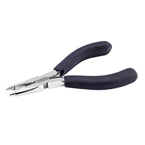 Designer Series Combo Pliers 4-in-1, Dark Blue Vinyl-Free Grips, Box Joint, Cutter, Short Round Nose Tip, Jump Ring Closing Grooves, Center Flat Nose, 4.75 in / 12 cm