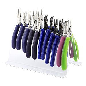 Acrylic Pliers Rack, Organize Tools by Size or Use, 8 x 5 x 4 in / 20.3 x 12.7 x 10.1 cm, Pliers Not Included
