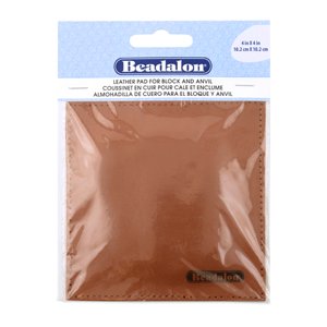 Leather Pad for Bench Block & Anvil, Sand-Filled, Absorbs Noise & Vibration, 4 x 4 in / 10.2 x 10.2 cm
