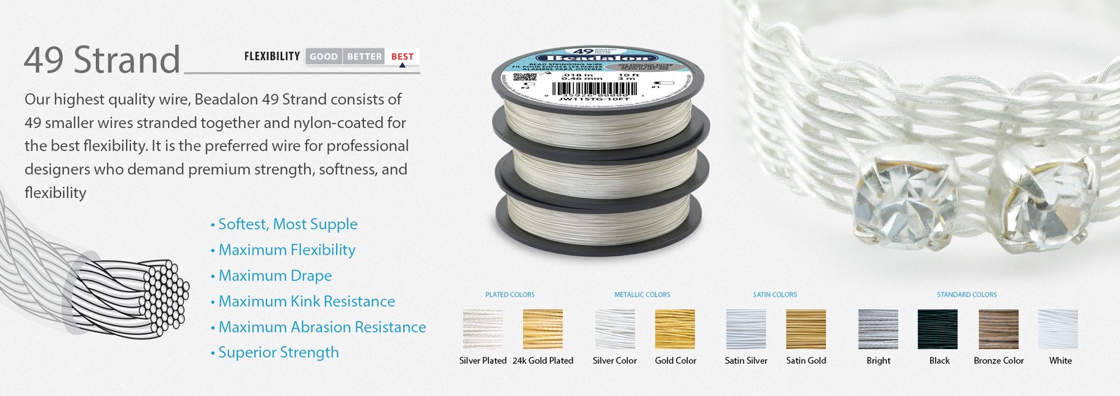 49 Strand Bead Stringing Wire