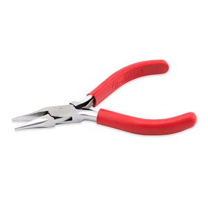 Classic Series Chain Nose Pliers, Red Vinyl-Free Grips, Steel Box Joint, Double Leaf Springs, 5 in / 12.7 cm