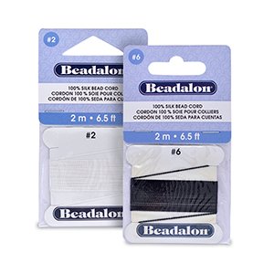 100% Silk Bead Cord - Card